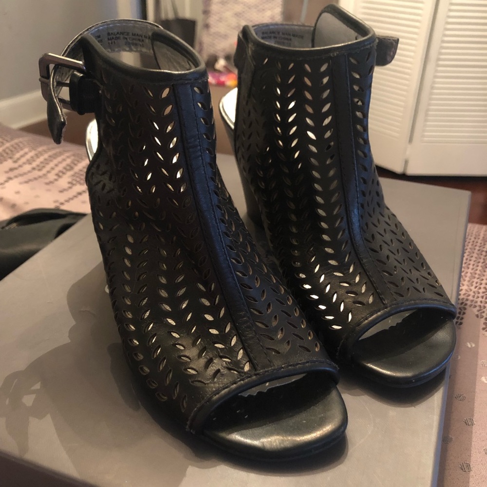 Open Toe Booties with Cutouts